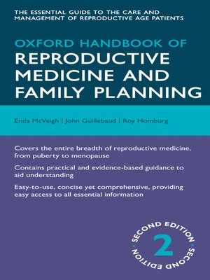 cover image of Oxford Handbook of Reproductive Medicine and Family Planning